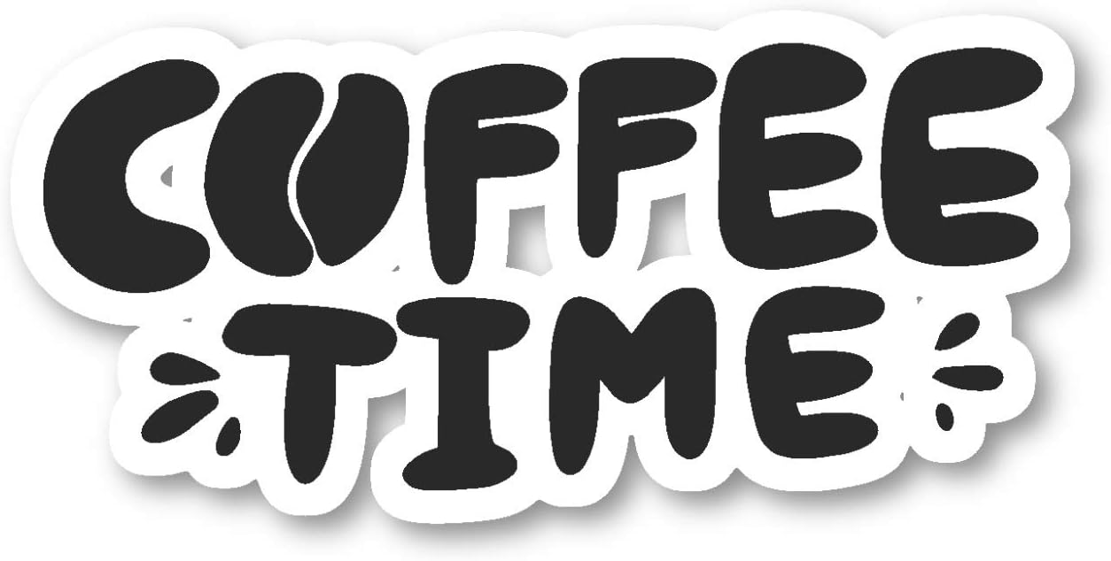 coffee time 贴纸 趣味咖啡引语贴纸 - 笔记本电脑贴纸 - 6.